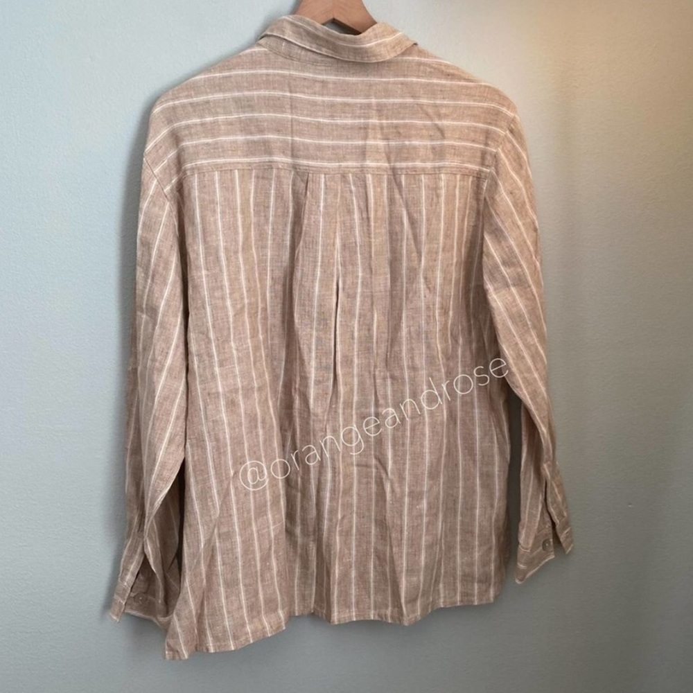Striped Linen Button Down - Picture 3 of 3